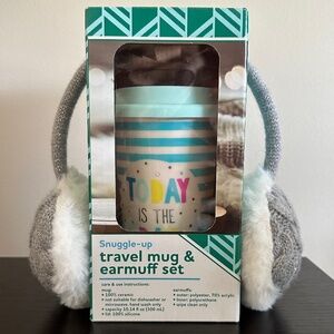 *SNUGGLE UP* Travel Mug & Earmuff Set NWT